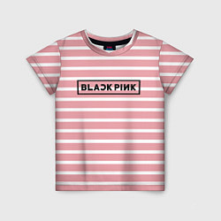 Детская футболка Black Pink: Striped Geometry