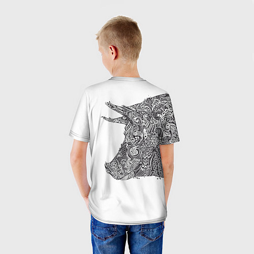 Детская футболка Год свиньи 2019 / 3D-принт – фото 4
