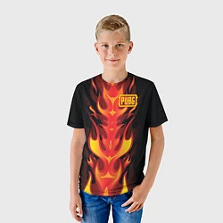 Футболка детская PUBG: Hell Flame, цвет: 3D-принт — фото 2