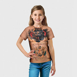 Футболка детская МакГрегор татуировки, цвет: 3D-принт — фото 2
