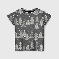 Детская футболка Grey Christmas Trees