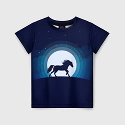 Детская футболка Лошадь под луной