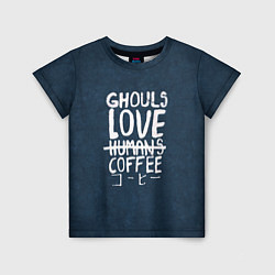 Детская футболка Ghouls Love Coffee