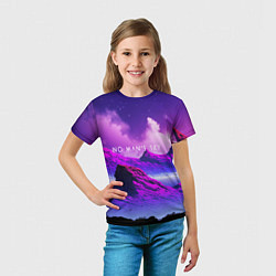Футболка детская No Man's Sky: Neon Mountains, цвет: 3D-принт — фото 2