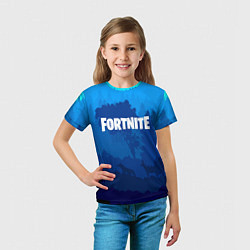 Футболка детская Fortnite: Blue Forest, цвет: 3D-принт — фото 2