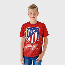 Футболка детская ФК Атлетико Мадрид, цвет: 3D-принт — фото 2