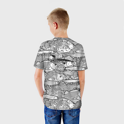 Детская футболка Рыбы графика / 3D-принт – фото 4