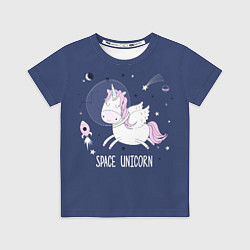 Футболка детская Space unicorn, цвет: 3D-принт