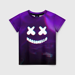 Детская футболка Marshmello: Violet Glitch