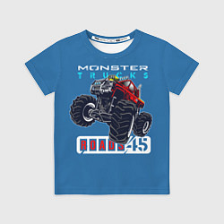 Футболка детская Monster trucks, цвет: 3D-принт