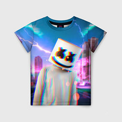 Детская футболка Marshmello: Glitch Effect