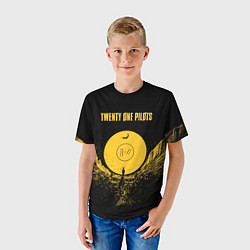 Футболка детская Twenty One Pilots: Yellow Moon, цвет: 3D-принт — фото 2