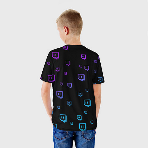 Детская футболка Twitch: Neon Style / 3D-принт – фото 4
