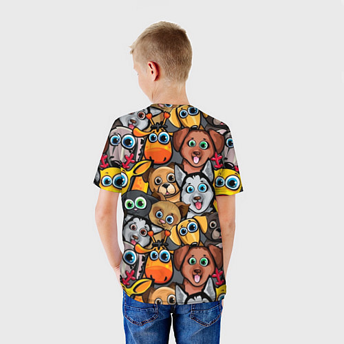 Детская футболка Веселые собаки / 3D-принт – фото 4