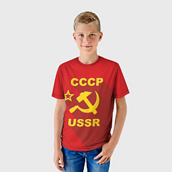 Футболка детская СССР - серп молот, цвет: 3D-принт — фото 2