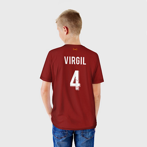 Детская футболка Virgil van Dijk 19-20 форма / 3D-принт – фото 4