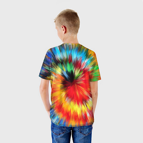 Детская футболка Абстракция разноцветная и яркая / 3D-принт – фото 4
