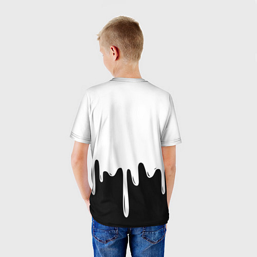 Детская футболка MELLO BLACK x WHITE / 3D-принт – фото 4