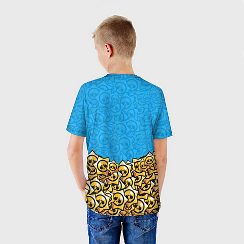 Детская футболка Brawl Stars: Blue Style / 3D-принт – фото 4