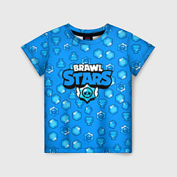 Футболка детская Brawl Stars: Blue Team, цвет: 3D-принт