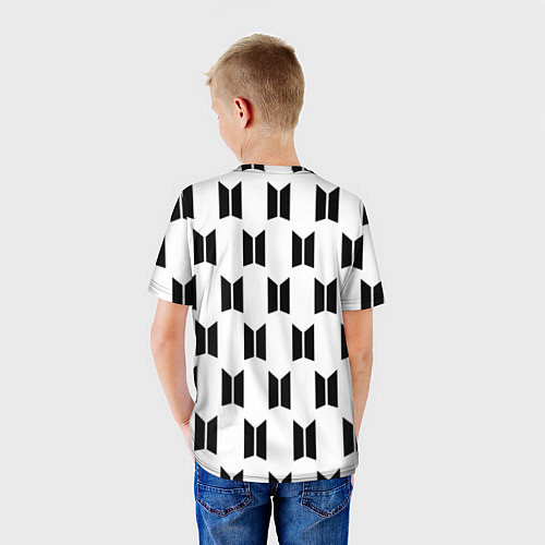Детская футболка BTS: White Pattern / 3D-принт – фото 4