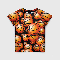 Детская футболка Баскетбольные яркие мячи