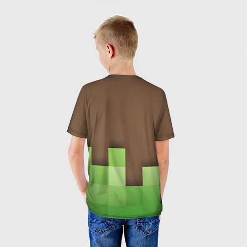 Детская футболка Minecraft - Логотип / 3D-принт – фото 4