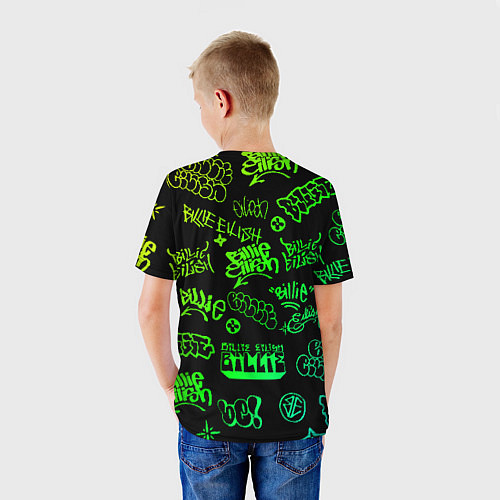 Детская футболка BILLIE EILISH: Grunge Graffiti / 3D-принт – фото 4