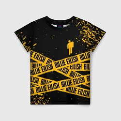Детская футболка BILLIE EILISH: Yellow & Black Tape