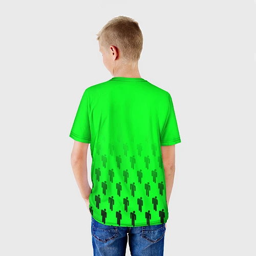Детская футболка Billie Eilish: Green Autograph / 3D-принт – фото 4