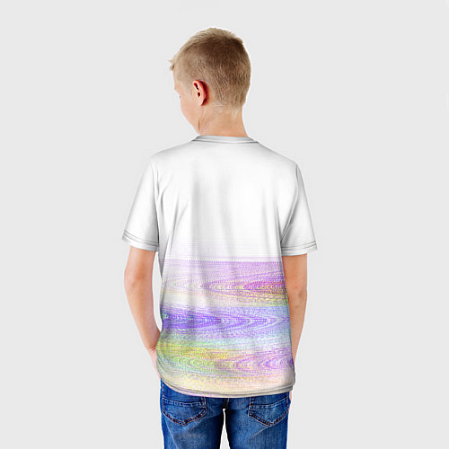 Детская футболка BILLIE EILISH: White Glitch / 3D-принт – фото 4