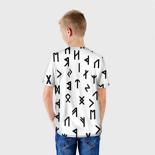 Детская футболка РУСЬ РУНЫ / 3D-принт – фото 4