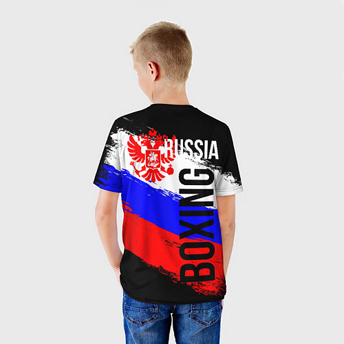 Детская футболка Boxing Russia Team и герб РФ / 3D-принт – фото 4