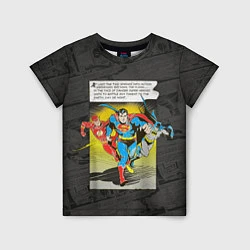 Детская футболка Flash, Batman, Superman
