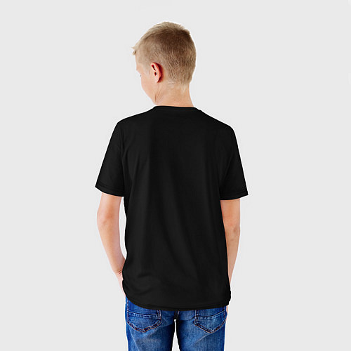 Детская футболка Чёрная футболка с текстом / 3D-принт – фото 4