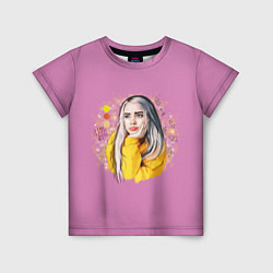 Детская футболка Billie Eilish Pink Art