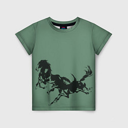 Детская футболка Черные кони