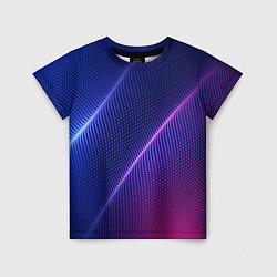 Детская футболка Фиолетово 3d волны 2020