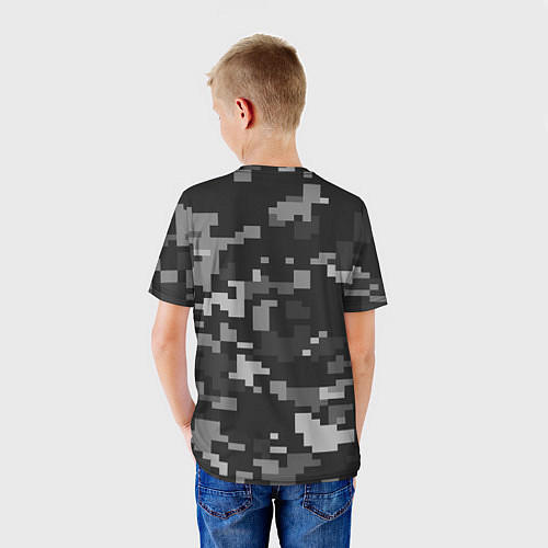 Детская футболка Пиксельный камуфляж / 3D-принт – фото 4