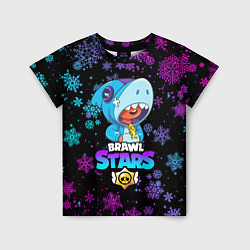 Детская футболка BRAWL STARS LEON НОВОГОДНИЙ