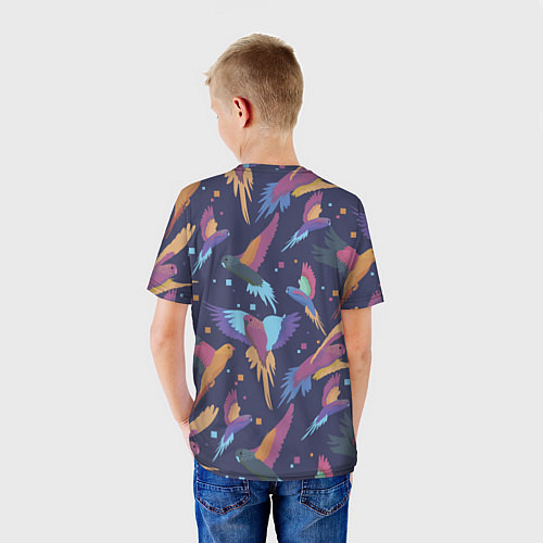 Детская футболка Райские попугаи / 3D-принт – фото 4
