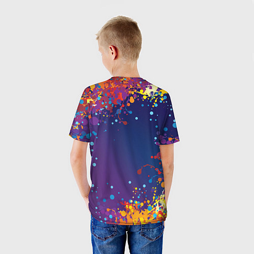 Детская футболка Brawl Stars Leon, Dab / 3D-принт – фото 4