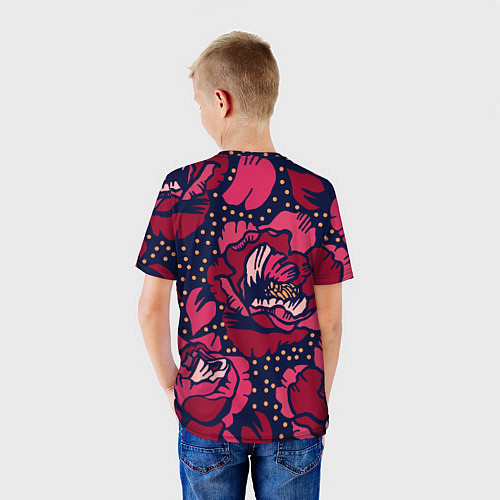 Детская футболка Цветы / 3D-принт – фото 4