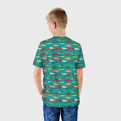 Детская футболка Рыбацкие блесна / 3D-принт – фото 4