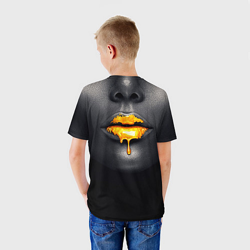 Детская футболка Мода: Губы / 3D-принт – фото 4