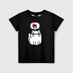 Детская футболка Meme cat