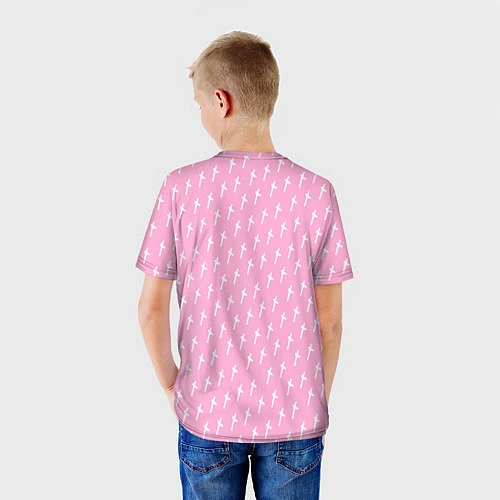 Детская футболка LiL PEEP Pattern / 3D-принт – фото 4