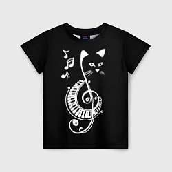 Детская футболка Музыкальный кот