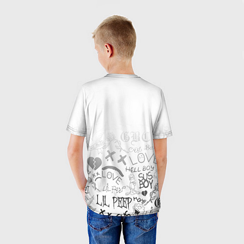 Детская футболка LIL PEEP / 3D-принт – фото 4