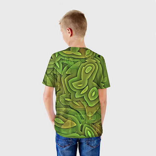 Детская футболка Необычный камуфляж / 3D-принт – фото 4